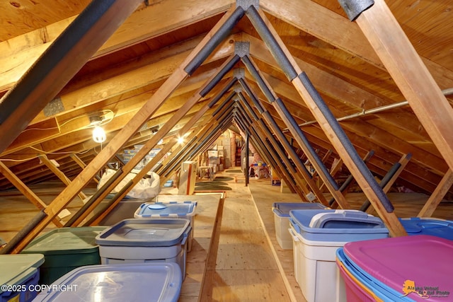 view of attic