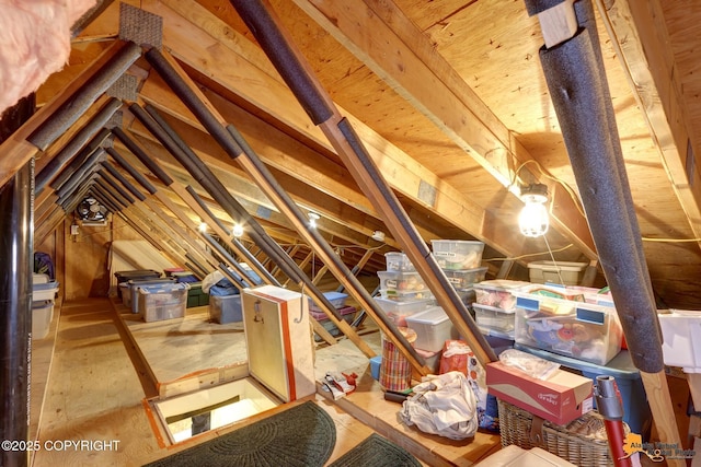 view of attic