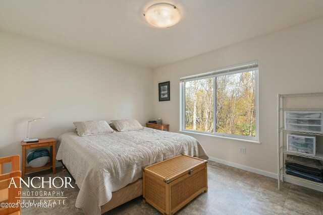 bedroom with baseboards