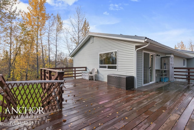 view of wooden deck