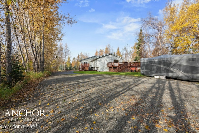 exterior space with a deck