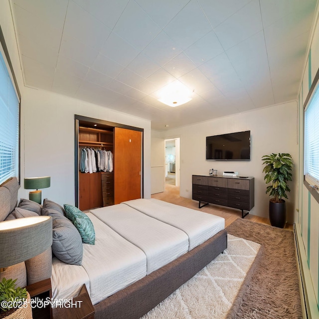 7621 E 4th Ave, Anchorage, AK 99504 - bedroom with a closet and baseboard heating
