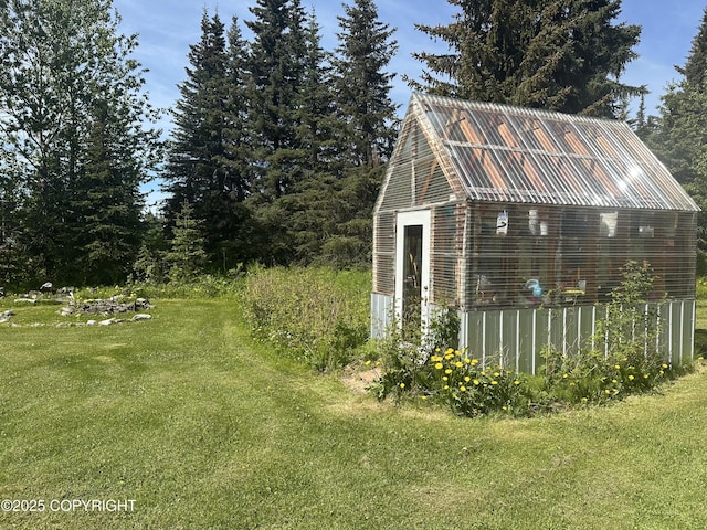 34581 N Fork Rd, Anchor Point, AK 99556 - view of grassy yard featuring an outbuilding