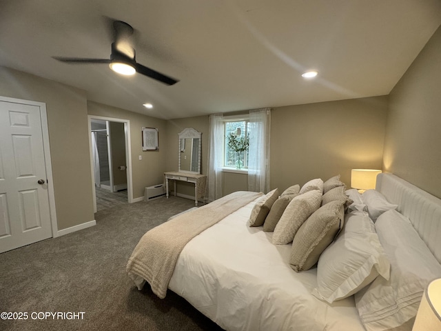 140 Standard Dr, Kenai, AK 99611 - bedroom featuring carpet floors, a ceiling fan, recessed lighting, and baseboards