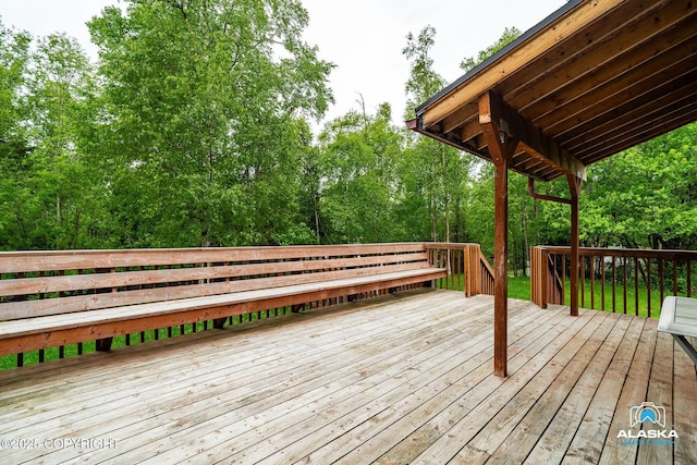 19306 Second St, Eagle River, AK 99577 - deck with view of wooded area