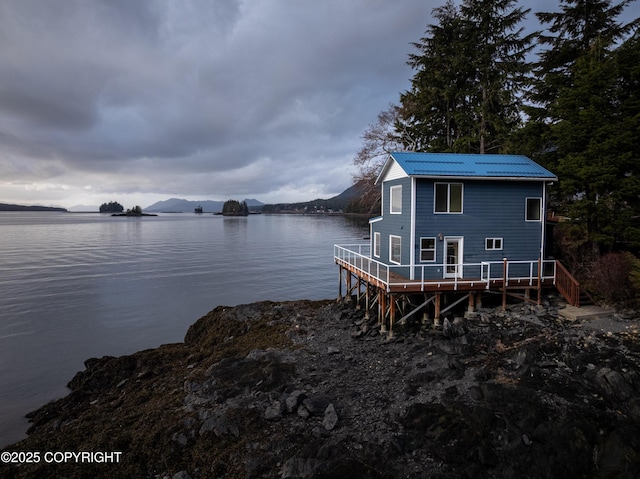 5751 N Tongass Hwy, Ketchikan, AK 99901 - dock area featuring a deck with water view and stairs