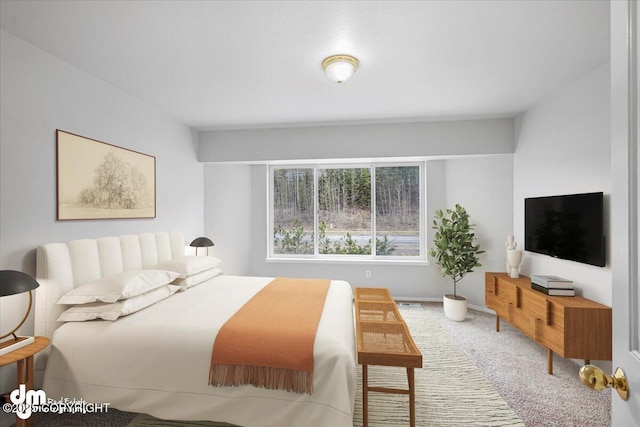 bedroom featuring carpet flooring