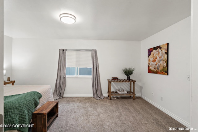 carpeted bedroom with baseboards