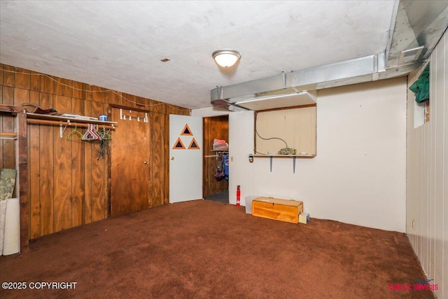 16500 E Smith Rd, Palmer, AK 99645 - finished below grade area with wooden walls and carpet floors