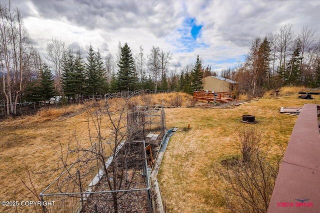 16500 E Smith Rd, Palmer, AK 99645 - view of yard with a deck and a garden