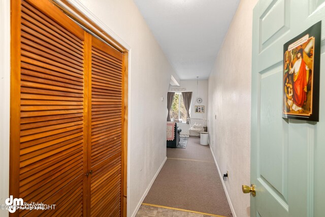65265 Knob Hill Rd, Anchor Point, AK 99556 - corridor with baseboards and carpet floors