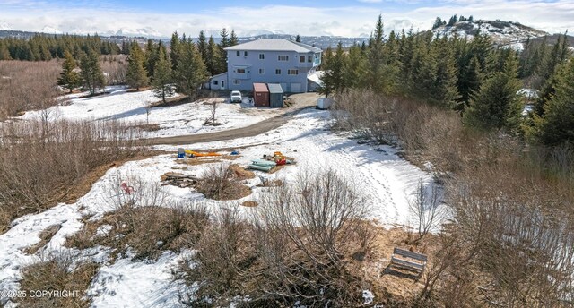 65265 Knob Hill Rd, Anchor Point, AK 99556 - view of snowy aerial view