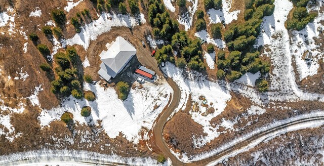 65265 Knob Hill Rd, Anchor Point, AK 99556 - view of snowy aerial view
