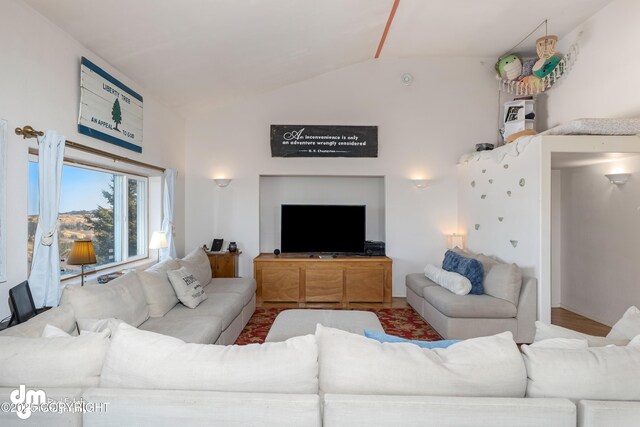 65265 Knob Hill Rd, Anchor Point, AK 99556 - living area featuring high vaulted ceiling