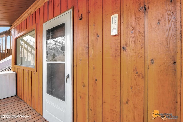 exterior details with board and batten siding