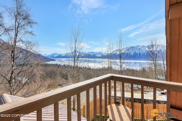 exterior space with a mountain view