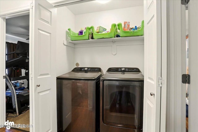 3762-3768 S Lansing Rd, Wasilla, AK 99654 - clothes washing area featuring washing machine and dryer