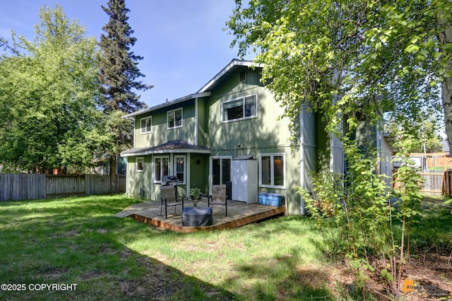2500 Maylen Cir, Anchorage, AK 99516 - rear view of property featuring a wooden deck