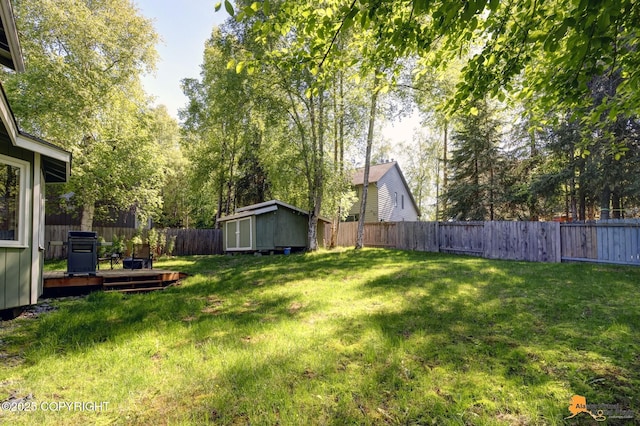 2500 Maylen Cir, Anchorage, AK 99516 - view of yard with a wooden deck