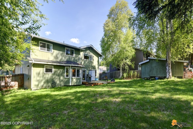 2500 Maylen Cir, Anchorage, AK 99516 - rear view of property with a wooden deck