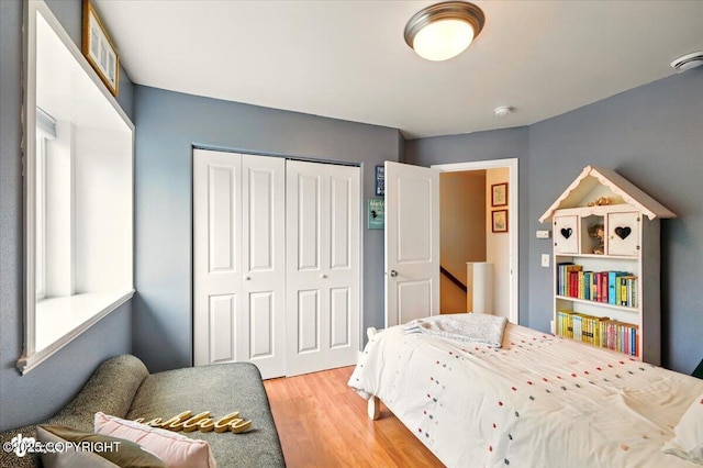 3361 N Inspiration Loop, Wasilla, AK 99654 - bedroom with a closet and wood finished floors