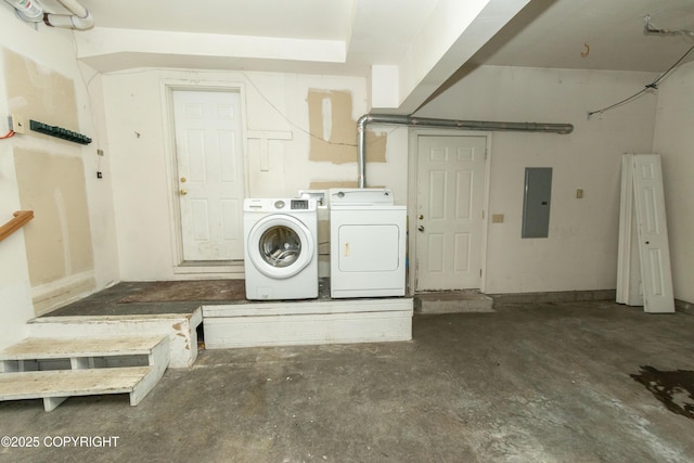 10127 Crest View Ln, Eagle River, AK 99577 - laundry area with laundry area, washer and dryer, and electric panel