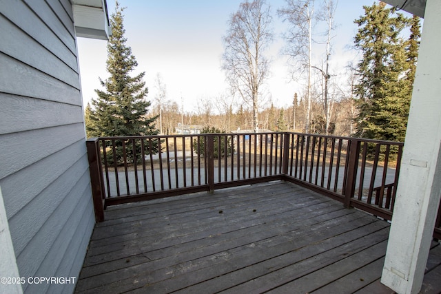 10127 Crest View Ln, Eagle River, AK 99577 - view of wooden terrace