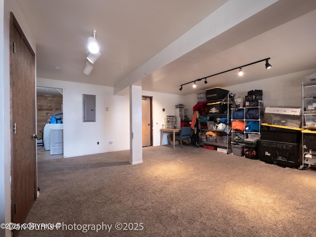 11730 Broadwater Dr, Eagle River, AK 99577 - garage featuring electric panel and washer / clothes dryer