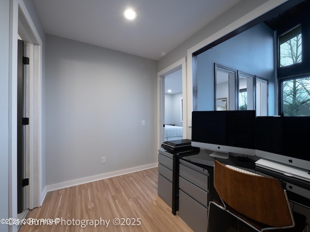 11730 Broadwater Dr, Eagle River, AK 99577 - office space featuring light wood-style floors, baseboards, and recessed lighting