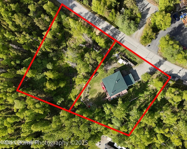 11730 Broadwater Dr, Eagle River, AK 99577 - aerial view of property's location with property parcel outlined