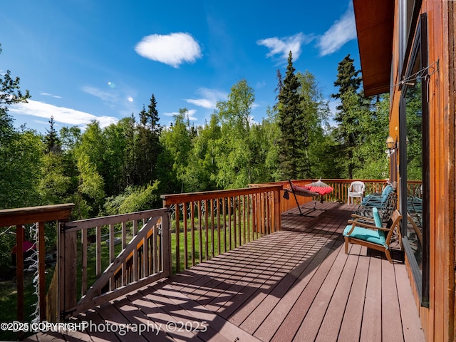 11730 Broadwater Dr, Eagle River, AK 99577 - view of wooden deck