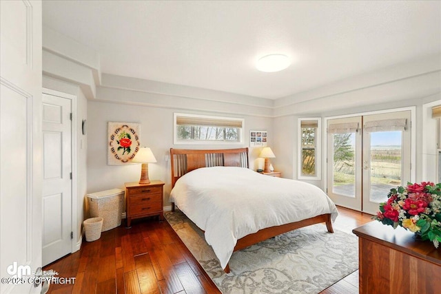 47366 Winridge Ave, Kenai, AK 99611 - bedroom featuring access to outside and dark wood finished floors
