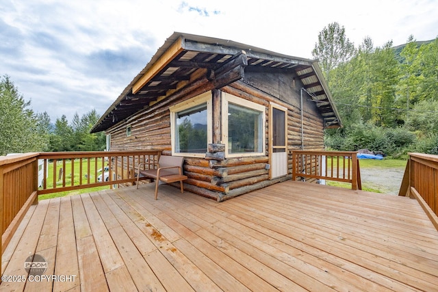 8153 Stewart Mountain Dr, Eagle River, AK 99577 - view of wooden deck