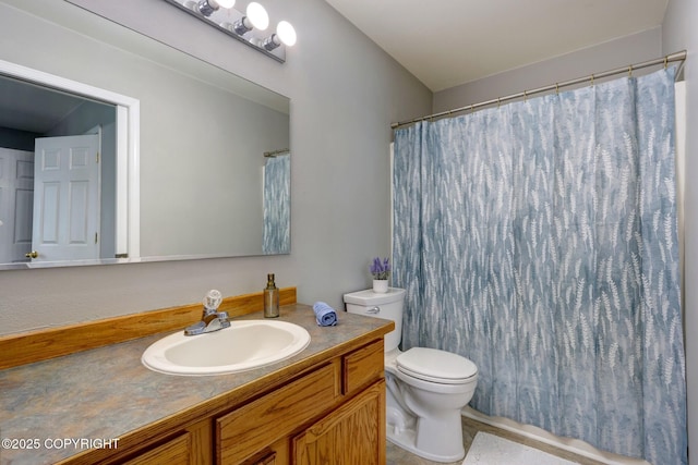 2460 Lochenshire Pl Unit 21, Anchorage, AK 99504 - bathroom featuring toilet, vanity, and curtained shower