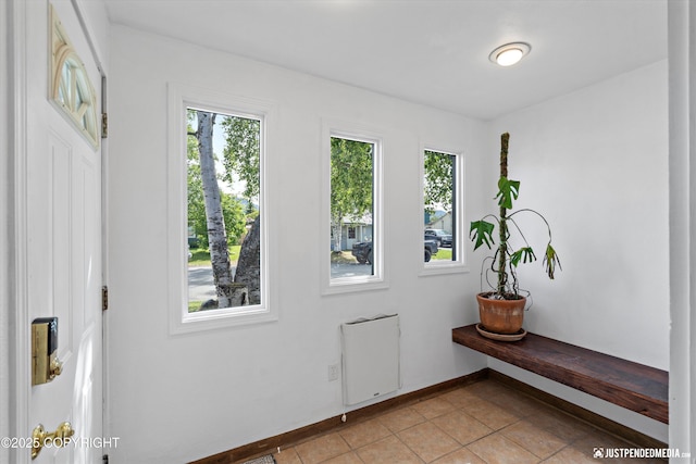 1602 Richardson Dr, Anchorage, AK 99504 - entryway featuring healthy amount of natural light, radiator, and light tile patterned flooring