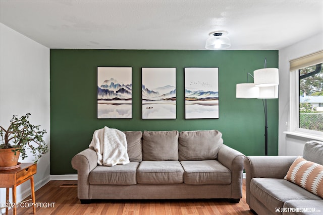 1602 Richardson Dr, Anchorage, AK 99504 - living area with wood finished floors and baseboards