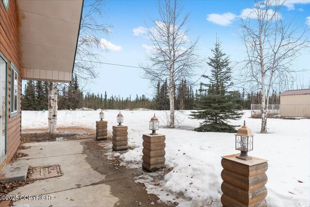 910 Refinery Loop, North Pole, AK 99705 - yard layered in snow with fence