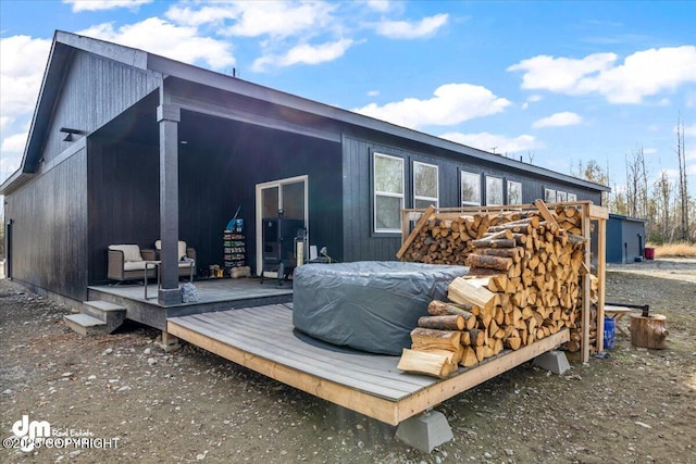 3460 S Shamrock St, Wasilla, AK 99623 - rear view of property featuring a deck