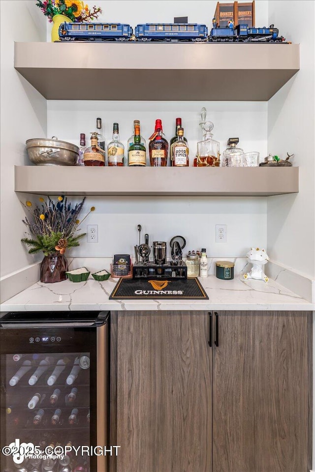 3460 S Shamrock St, Wasilla, AK 99623 - indoor wet bar with beverage cooler