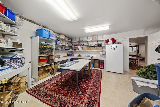view of storage area