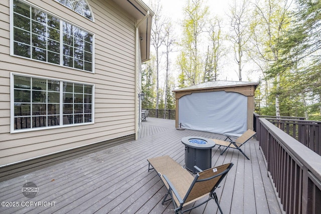 view of wooden deck