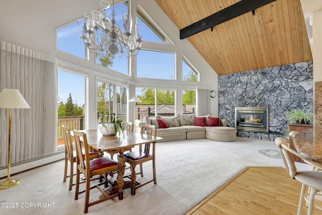 13120 Saunders Rd, Anchorage, AK 99516 - sunroom / solarium with a chandelier and baseboard heating