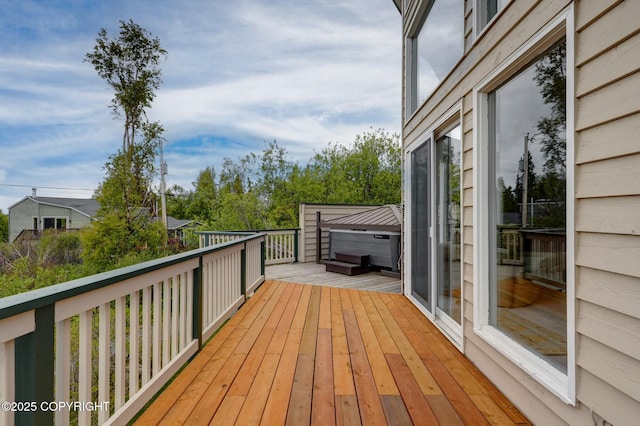 13120 Saunders Rd, Anchorage, AK 99516 - wooden terrace with a hot tub