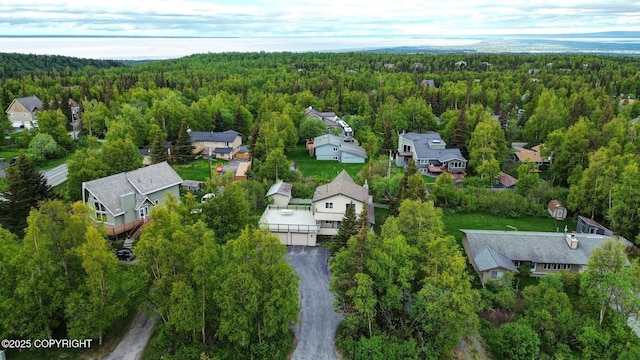 13120 Saunders Rd, Anchorage, AK 99516 - aerial perspective of suburban area featuring a forest