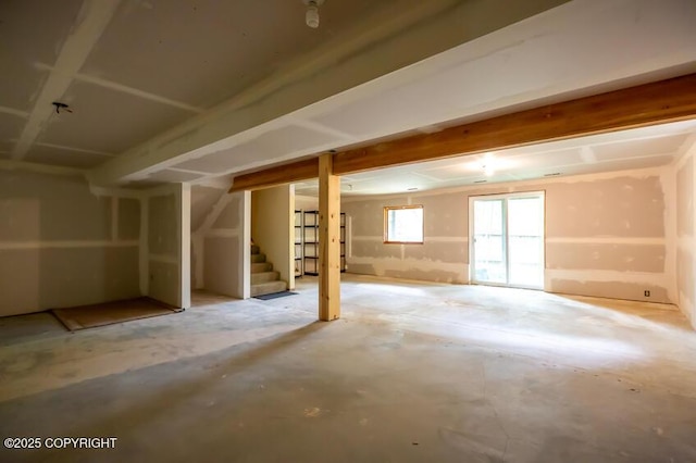 19532 Ostovia Cir, Eagle River, AK 99577 - below grade area featuring stairway