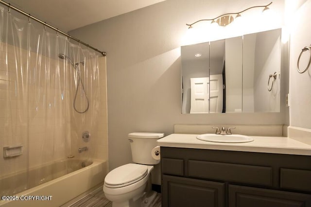 19532 Ostovia Cir, Eagle River, AK 99577 - bathroom with toilet, shower / bath combo, and vanity