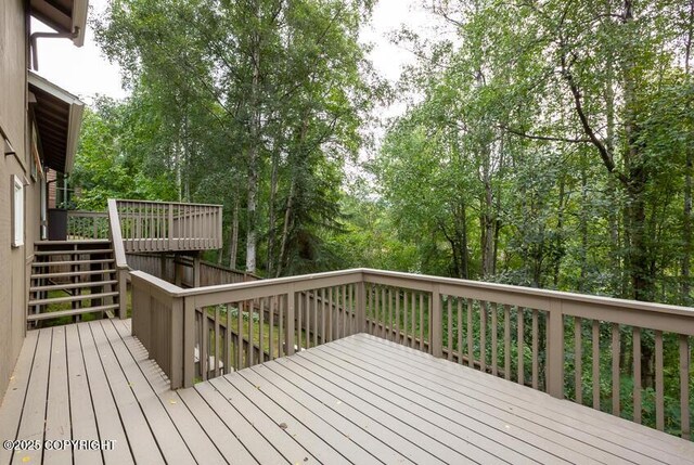 19532 Ostovia Cir, Eagle River, AK 99577 - wooden terrace with stairs