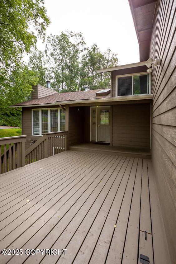19532 Ostovia Cir, Eagle River, AK 99577 - view of wooden deck