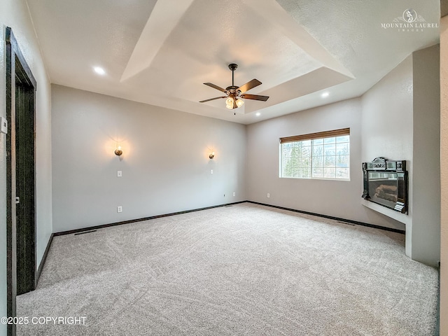 1340 N Rainbow Park Dr, Wasilla, AK 99623 - unfurnished room featuring recessed lighting, carpet flooring, and a ceiling fan