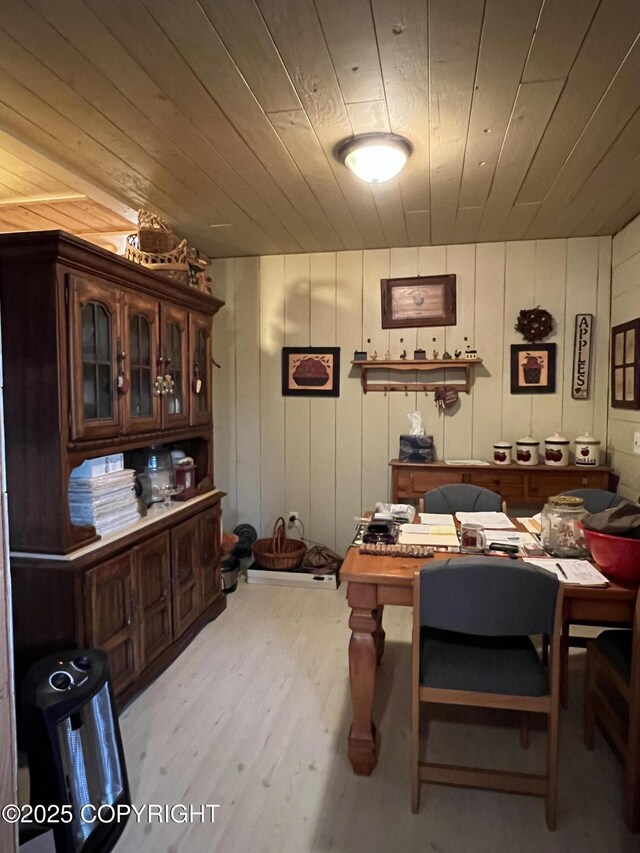 30258 Hook Ln, Soldotna, AK 99669 - office with light wood-type flooring and wooden ceiling